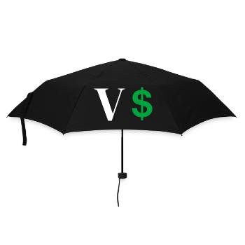 Lettre v dollar - Parapluie standard - noir - Devant