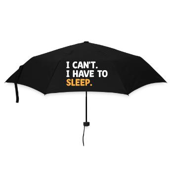 Je ne peux pas, je dois dormir Dictons pour introverti - Parapluie standard - noir - Devant