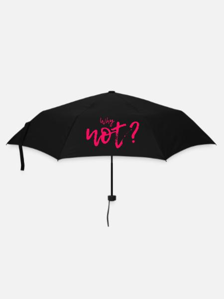 WARUM NICHT? - Regenschirm (klein) - Schwarz