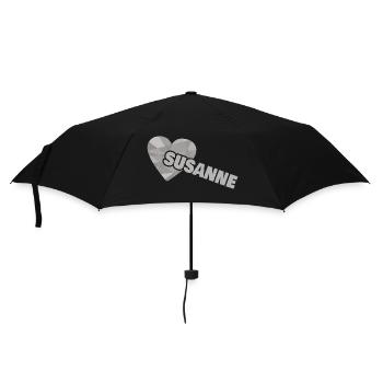 Liebe Susanne - Regenschirm (klein) - Schwarz - Vorne