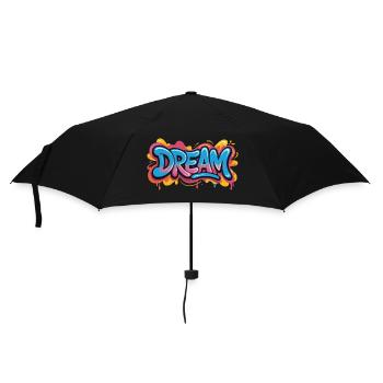 DREAM graffiti design full of color and motivation - Umbrella (small) - black - Front