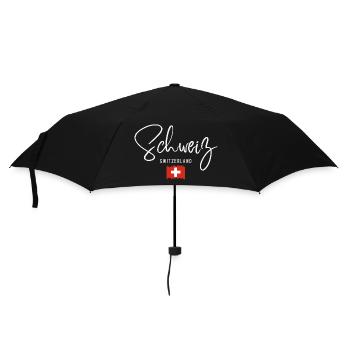 Made in Switzerland, Swiss pride - Umbrella (small) - black - Front