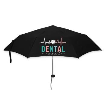 Heartbeat Dental Assistant Dentist - Umbrella (small) - black - Front