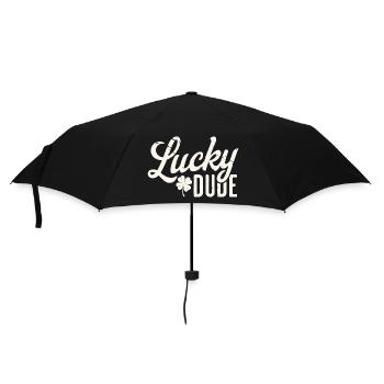 Lucky Dude with Four Leaf Clover Design - Umbrella (small) - black - Front