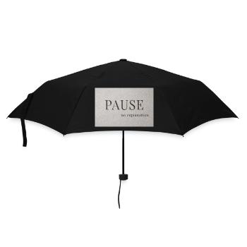 PAUSE – no explanation - Umbrella (small) - black - Front