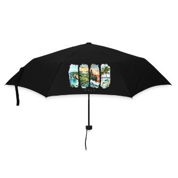 Design de Bali – Motif de vacances sur une île tropicale - Parapluie standard - noir - Devant
