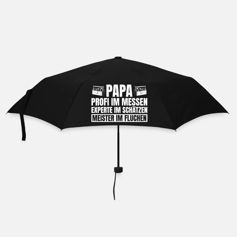 Papa Handwerker Repariert Alles Vatertag - Regenschirm (klein) - Schwarz