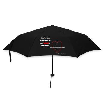 Équation du cœur sur graphe - Parapluie standard - noir - Devant