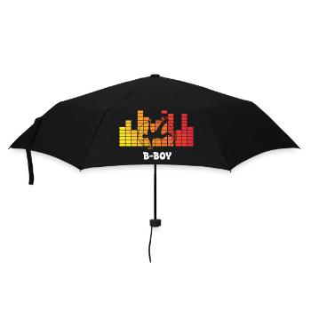 B-Boy Breakdance Streetstyle Hip Hop DJ Dance - Regenschirm (klein) - Schwarz - Vorne