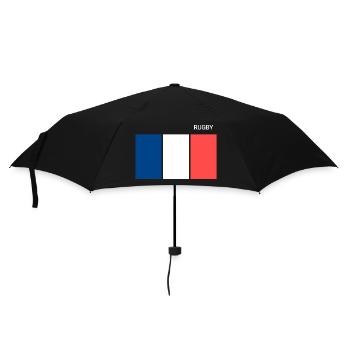 Rugby French Flag - Umbrella (small) - black - Front