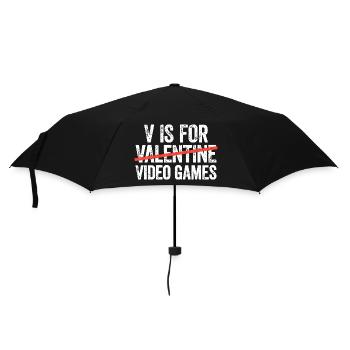 Valentine Gaming Typography - Umbrella (small) - black - Front