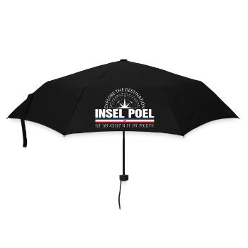 Insel Poel - Regenschirm (klein) - Schwarz - Vorne