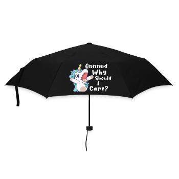 Unicorn Why Should I Care - Umbrella (small) - black - Front