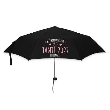 Schwangerschaft Verkünden Tante 2027 - Regenschirm (klein) - Schwarz - Vorne