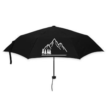 Mountain Hiking Mountaineering Gift - Umbrella (small) - black - Front