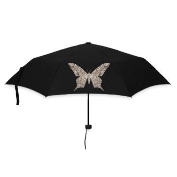 White Witch Moth Thysania agrippina - Umbrella (small) - black - Front