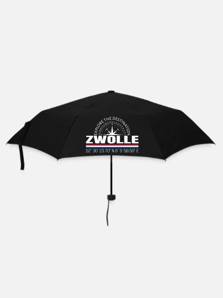 Zwolle - Regenschirm (klein) - Schwarz