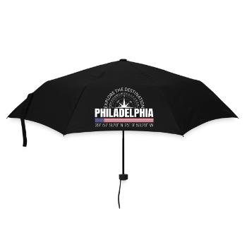 Philadelphia - Regenschirm (klein) - Schwarz - Vorne