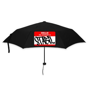 STABIL - HELLO HIP HOP - Regenschirm (klein) - Schwarz - Vorne