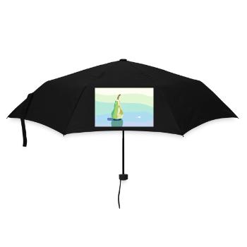 Stift auf pastellfarbener Oberfläche - Regenschirm (klein) - Schwarz - Vorne