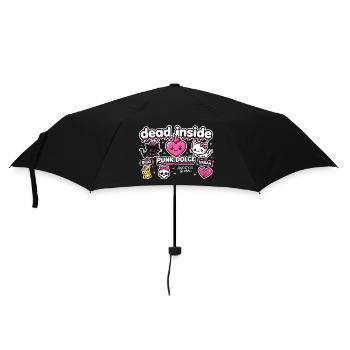 Süßes urbanes Punk-Herz - Regenschirm (klein) - Schwarz - Vorne