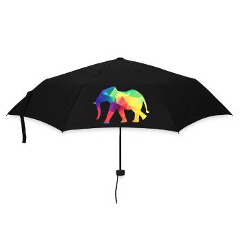 Colourful elephant - Umbrella (small) - black - Front