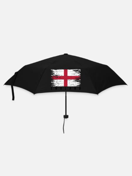 Distressed English Cross - Umbrella (small) - black