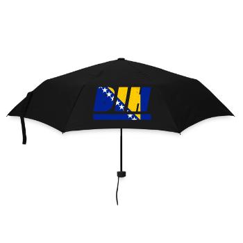 Bosnien und Herzegowina Fahne Flagge BIH - Regenschirm (klein) - Schwarz - Vorne