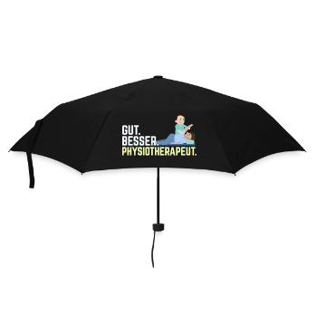 Physiotherapeut Gut Besser Herren Physio Lustiges - Regenschirm (klein) - Schwarz - Vorne