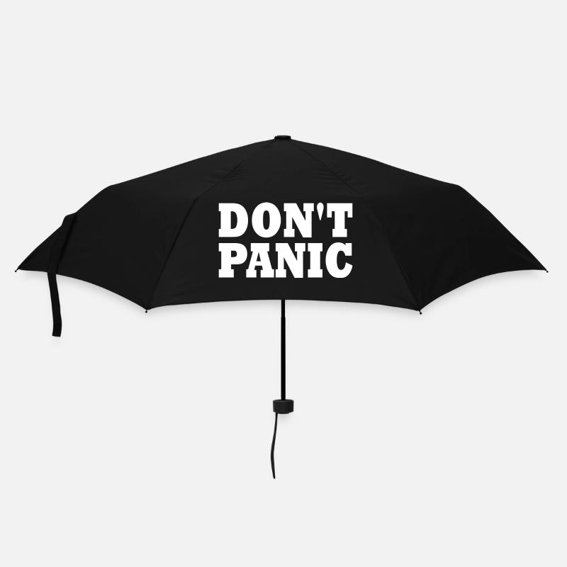 don't panic - Regenschirm (klein) - Schwarz
