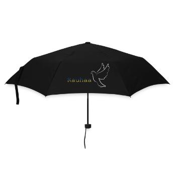 Frieden Ukraine Finnland Mir Rauhaa - Regenschirm (klein) - Schwarz - Vorne