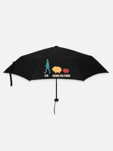 Ich Meine Follower Schaf Schafe - Regenschirm (klein) - Schwarz