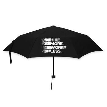 Hike More Worry Less. Hike Hiking Design - Umbrella (small) - black - Front