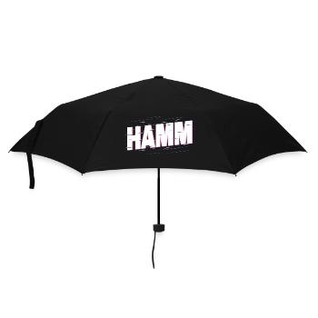 Hamm Deutschland Stadt Schrift Heimat Liebe - Regenschirm (klein) - Schwarz - Vorne