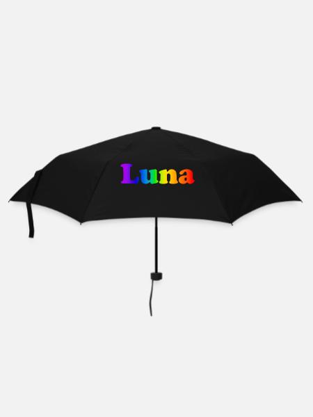 Luna - Regenschirm (klein) - Schwarz
