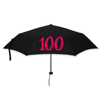 100 JAHRE. 100-jähriges Jubiläum. GEBURTSTAG 100 JAHRE. - Regenschirm (klein) - Schwarz - Vorne