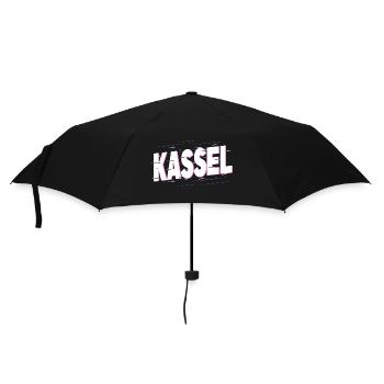 Kassel Deutschland Stadt Schrift Heimat Liebe - Regenschirm (klein) - Schwarz - Vorne