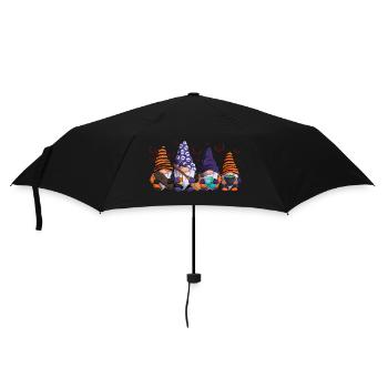 Halloween Dwarves Gnome Elves Bat - Umbrella (small) - black - Front