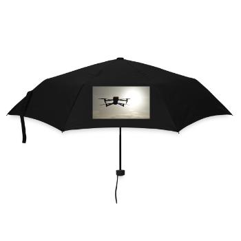 Drohne - LUFTAUFNAHMEN.LIVE - Regenschirm (klein) - Schwarz - Vorne