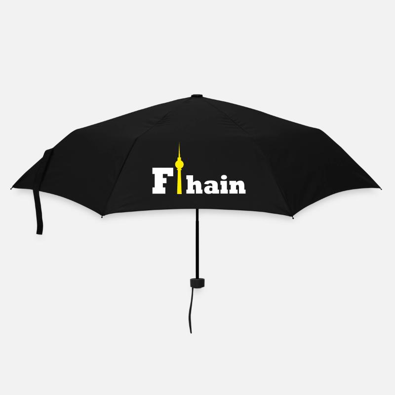 F-Hain Ost Berlin - Regenschirm (klein) - Schwarz