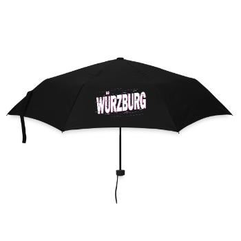 Würzburg Germany City Font Home Love - Umbrella (small) - black - Front