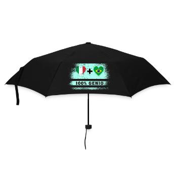 Italie et Brésil 100% drapeau de génie - Parapluie standard - noir - Devant