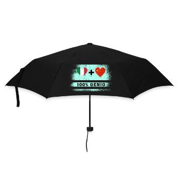 Italy and China 100% genius flag - Umbrella (small) - black - Front