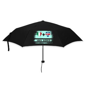 Italie et Costa Rica 100% drapeau de génie - Parapluie standard - noir - Devant