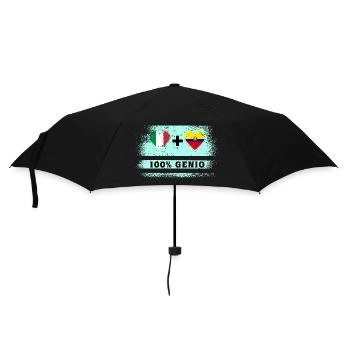 Drapeau de l’Italie et de l’Équateur 100 % Genius - Parapluie standard - noir - Devant