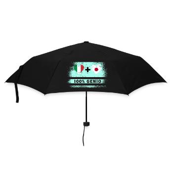 Italien und Japan 100% geniale Flagge - Regenschirm (klein) - Schwarz - Vorne