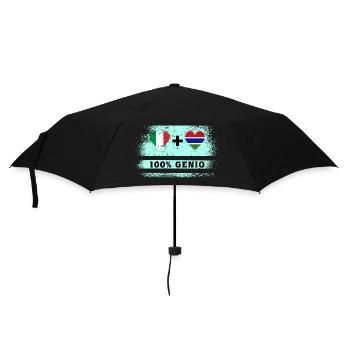 Italy and Gambia 100% genius flag - Umbrella (small) - black - Front