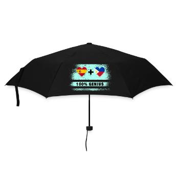 Spanien und die Philippinen Flagge 100% genial - Regenschirm (klein) - Schwarz - Vorne