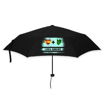 Spain and Pakistan flag 100% genius - Umbrella (small) - black - Front