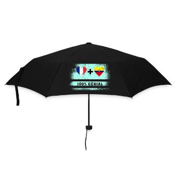 Drapeau France et Équateur 100% génial - Parapluie standard - noir - Devant